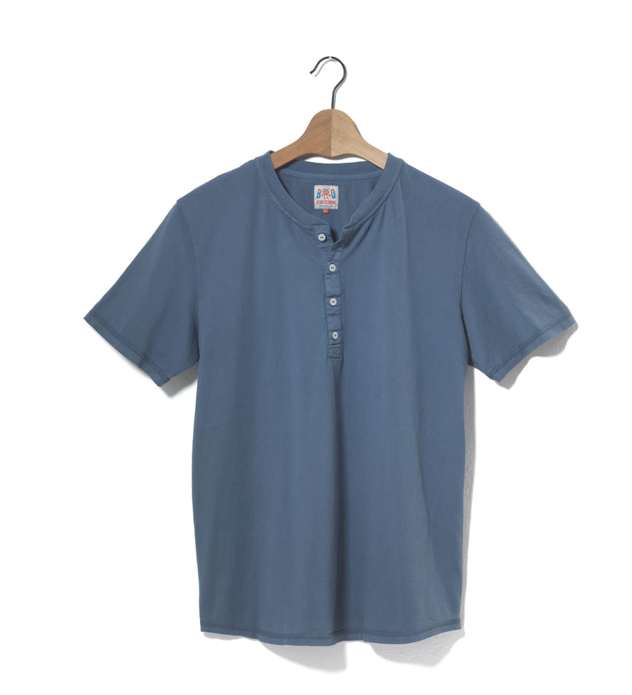 Image of Henley 1/4 Blue