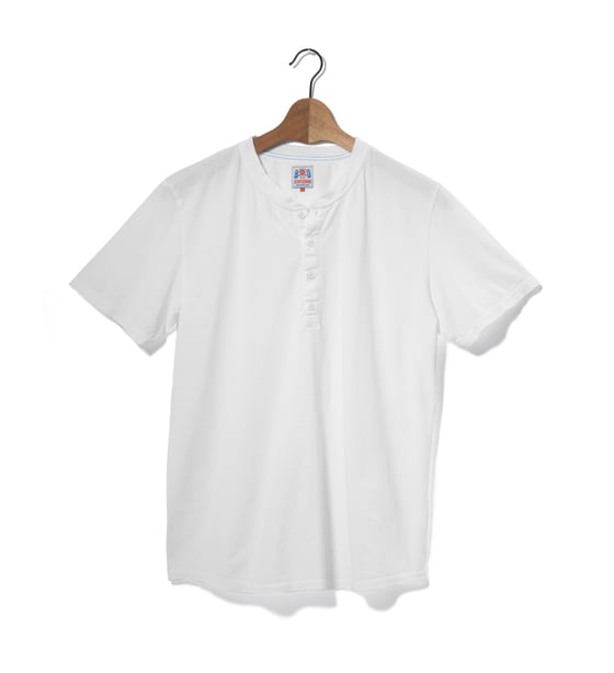 Image of Henley 1/4 White