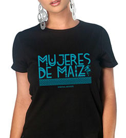 Image of Unisex Tee "Mujeres de Maiz" in Turquoise