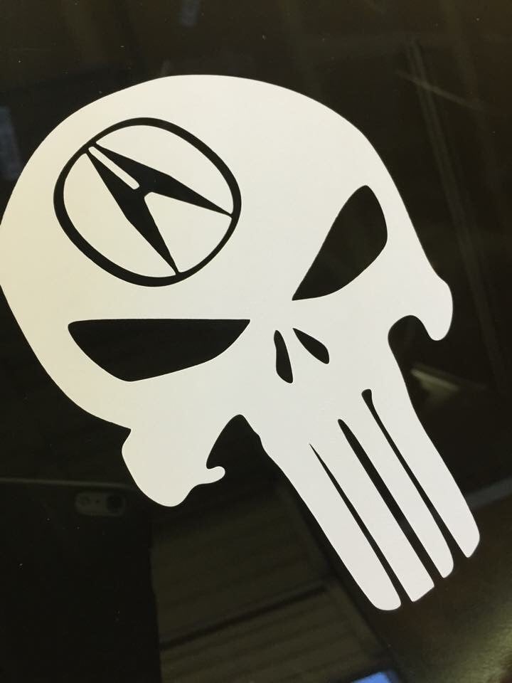 Image of punisher Acura decal