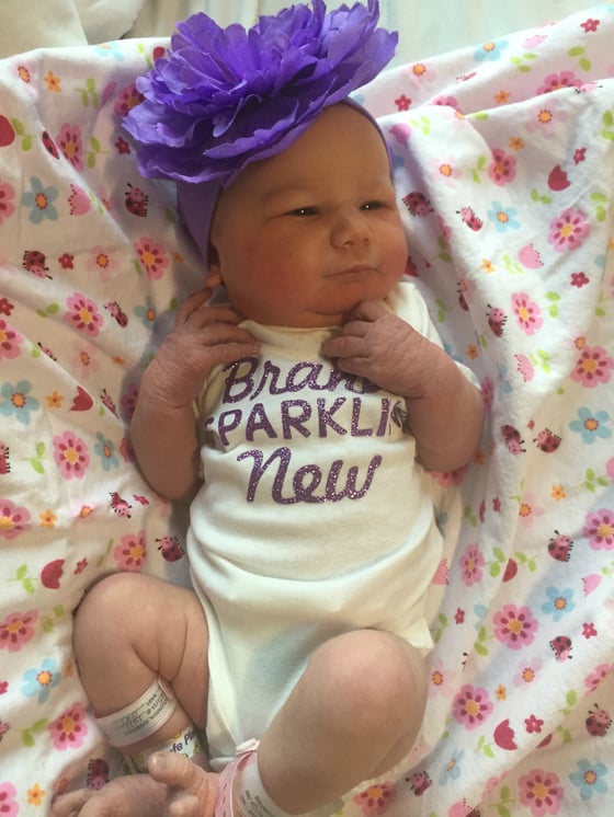 Image of "Brand Sparklin' New" Glitter Onesie