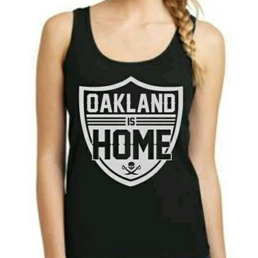 Image of BLACK "Oakland Is Home" Ladies Tanks