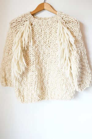 Image of Kingston sweater in merino wool (w/ optional fringe detail)