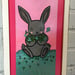 Image of "LUCKY BUNNY" ONE OF A KIND FRAMED LUNCH BAG ART