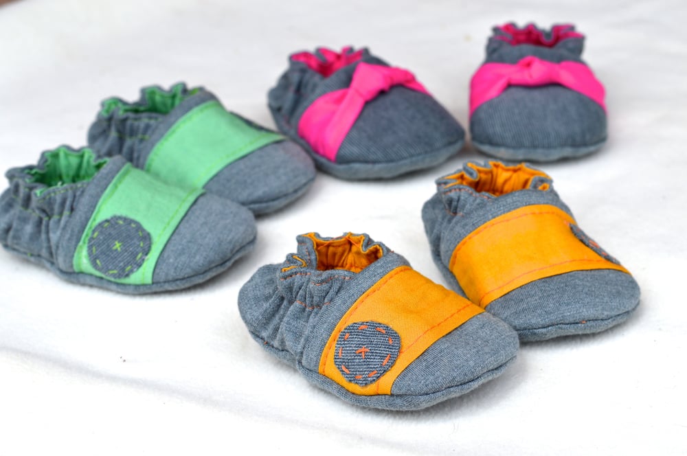 Image of Reversible Baby Crib Shoes Sewing Pattern