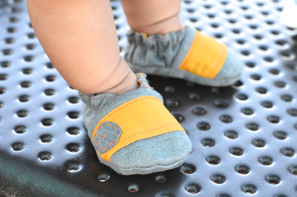 Image of Reversible Baby Crib Shoes Sewing Pattern