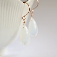Image 3 of Opalite glass earrings, medium