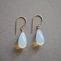Image 4 of Opalite glass earrings, medium