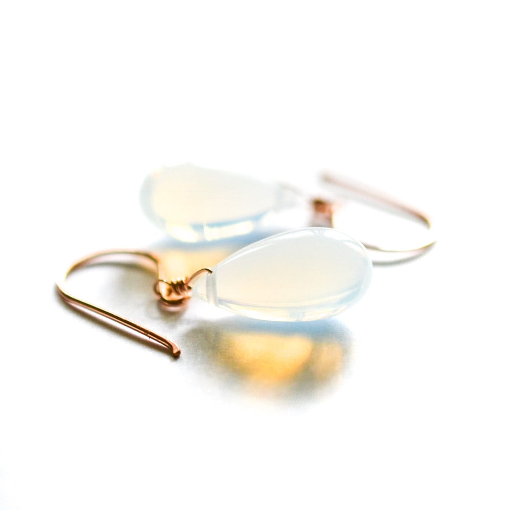 Image of Opalite glass earrings, medium