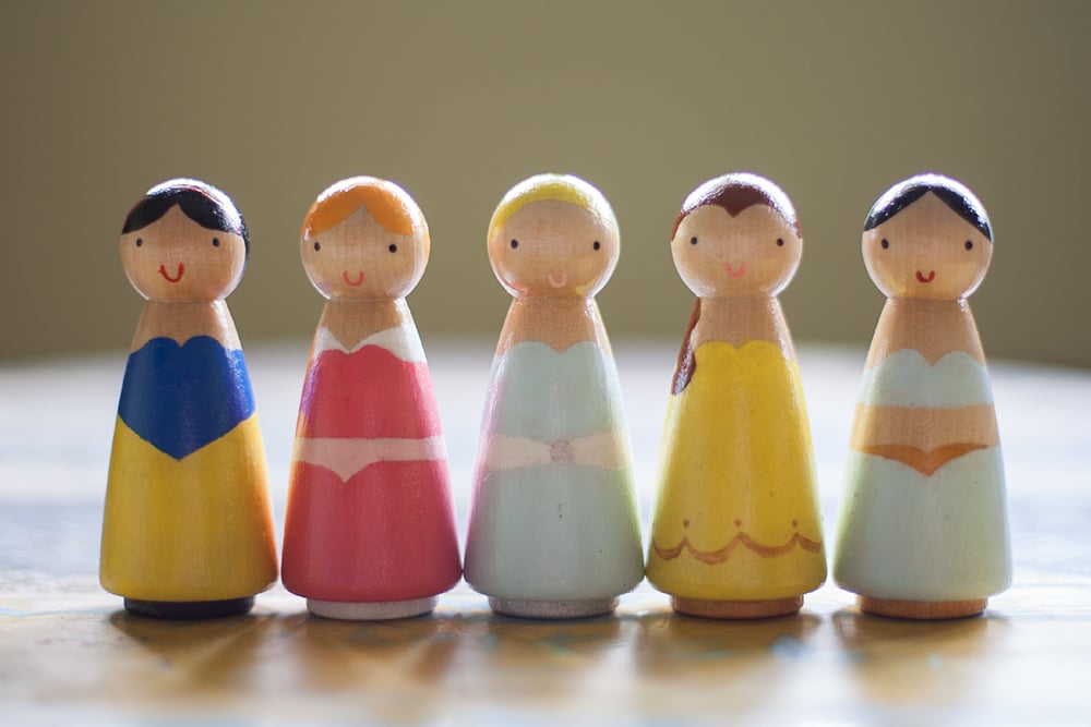 Image of Disney Princess Peg Dolls - Set 1