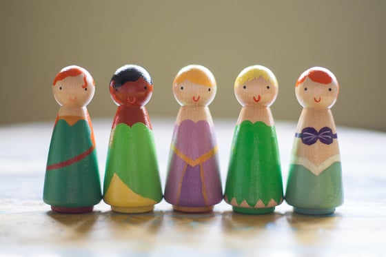 Image of Disney Princess Peg Dolls - Set 2