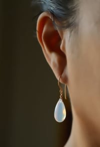 Image 5 of Opalite glass earrings, medium