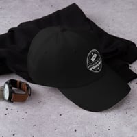 Image 8 of Brackish Wooder Cornhole Dad Hat – Custom Boards & Bags Logo | Adjustable Cotton Twill Cap