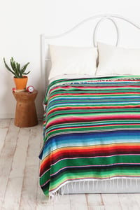 Image of Mexican Serape, Baja Green