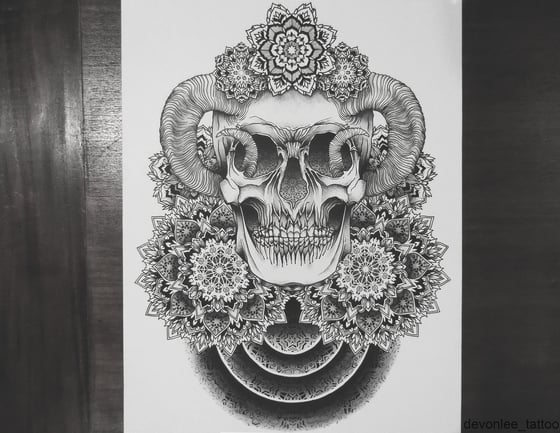 Image of Devil Skull & Mandalas