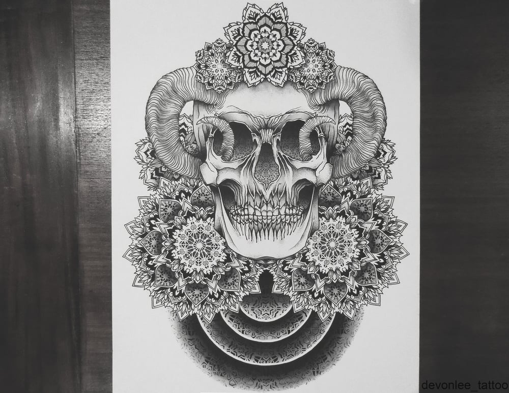 Wallpaper Devil Skull Mandalas Devon Lee Art Free HD