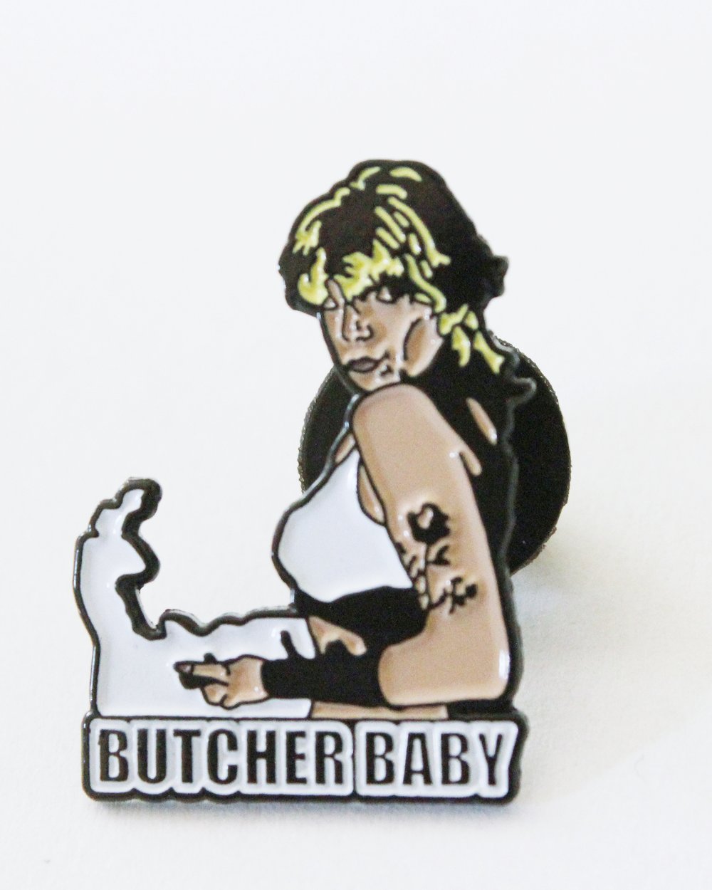 Image of 1" Wendy O Williams / Plasmatics Enamel Lapel Pin