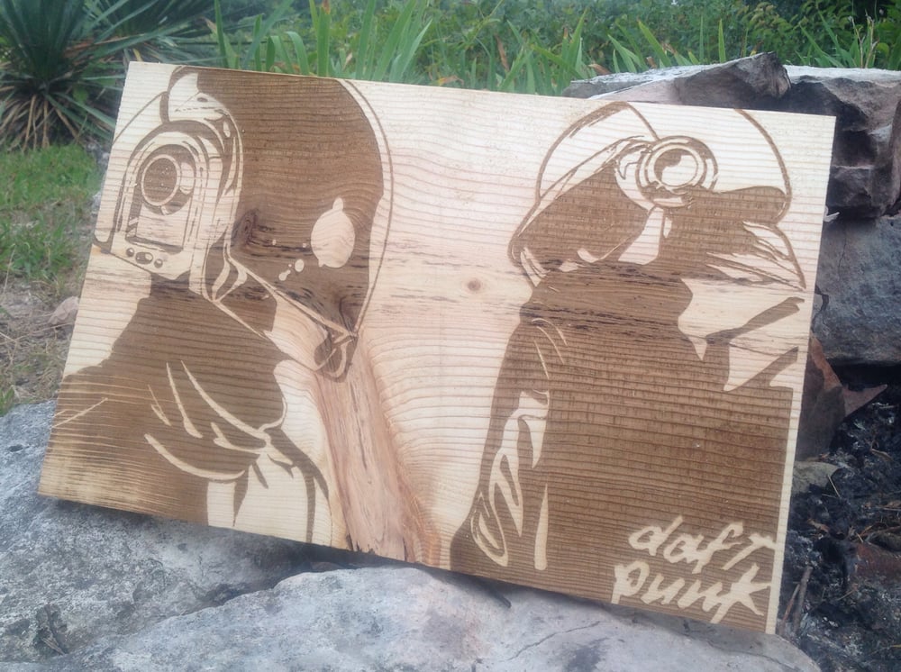 Image of WhoWood™ x Daft Punk Inspired Wood Poster - Large