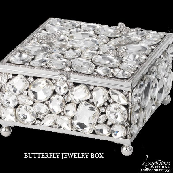 Image of Bliss Swarovski Crystal Butterfly Jewelry Box
