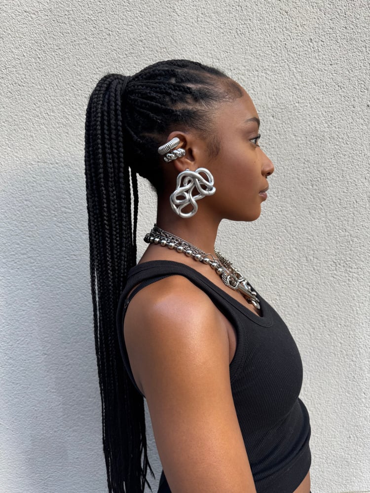 Image of silver swirls