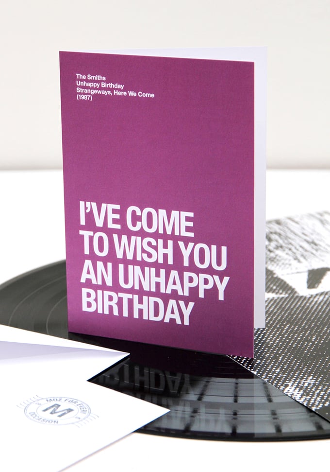 Image of 'Unhappy Birthday' card
