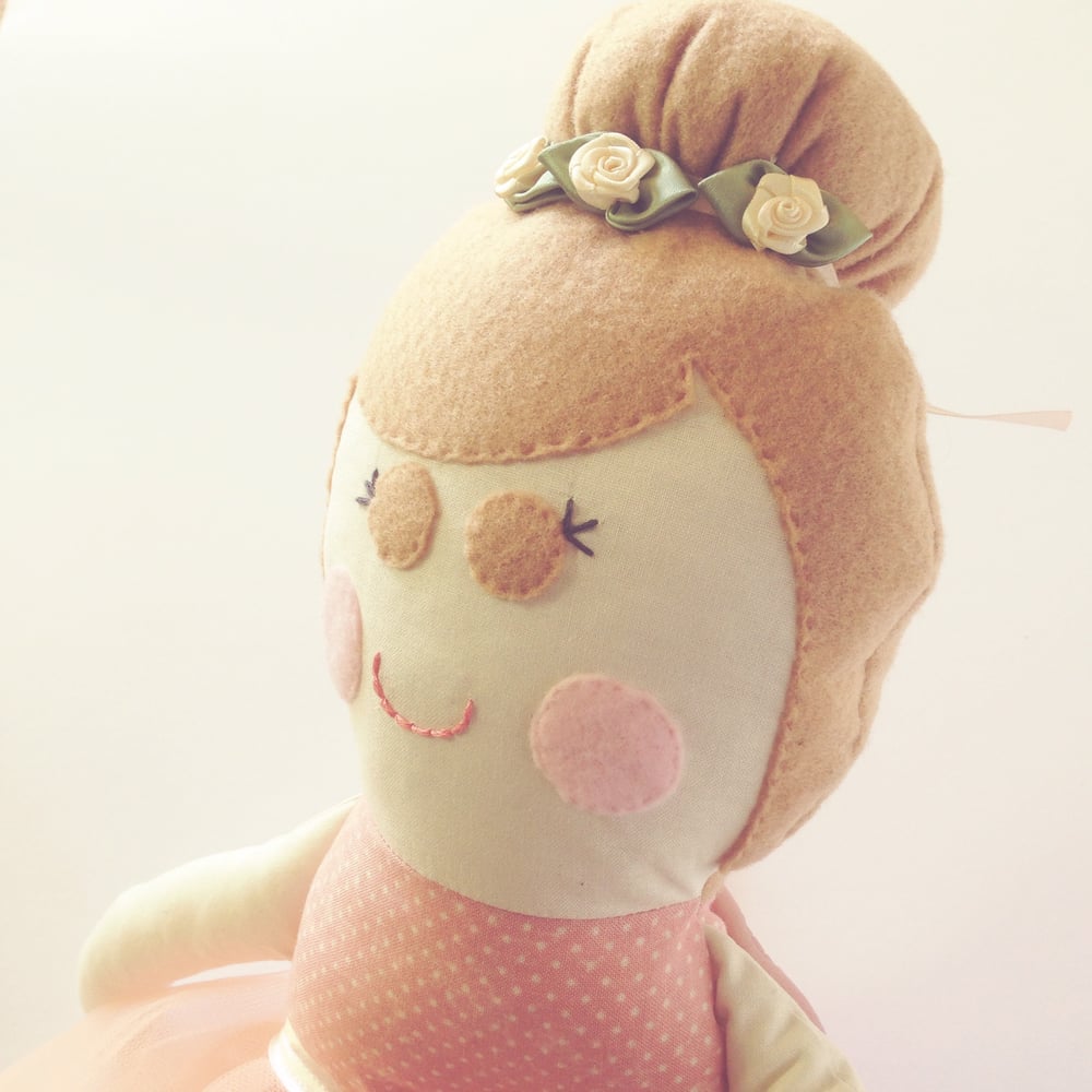 Image of Lucy - Handmade Ballerina Fabric Doll