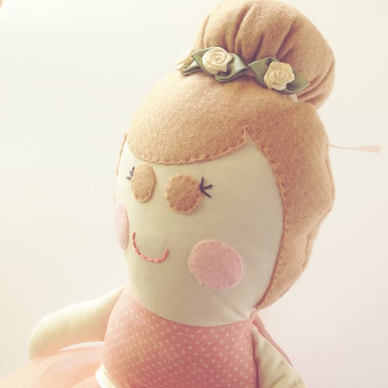 Image of Lucy - Handmade Ballerina Fabric Doll