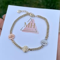 Image 1 of Virgen D Guadalupe medallion bracelet
