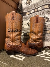 Image 11 of Vintage Pre-Ban Dan Post Sea Turtle Cowboy Boots – Size 9B
