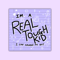 Image 1 of Real Tough Kid Sticker