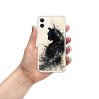 Image 8 of Black Cat On Ivory Clear Case for iPhone®