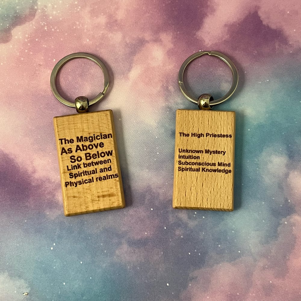 Image of Tarot Wood Keychain