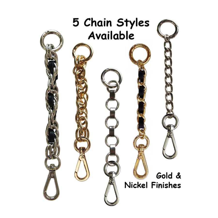 All-in-one Accessory: Strap Extender / Key Fob Bag Tether / Chain Wristlet  / Key Chain / #18B Hook