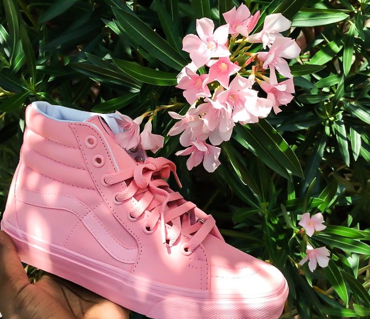 Image of Pink Sk8 Hi Vans 