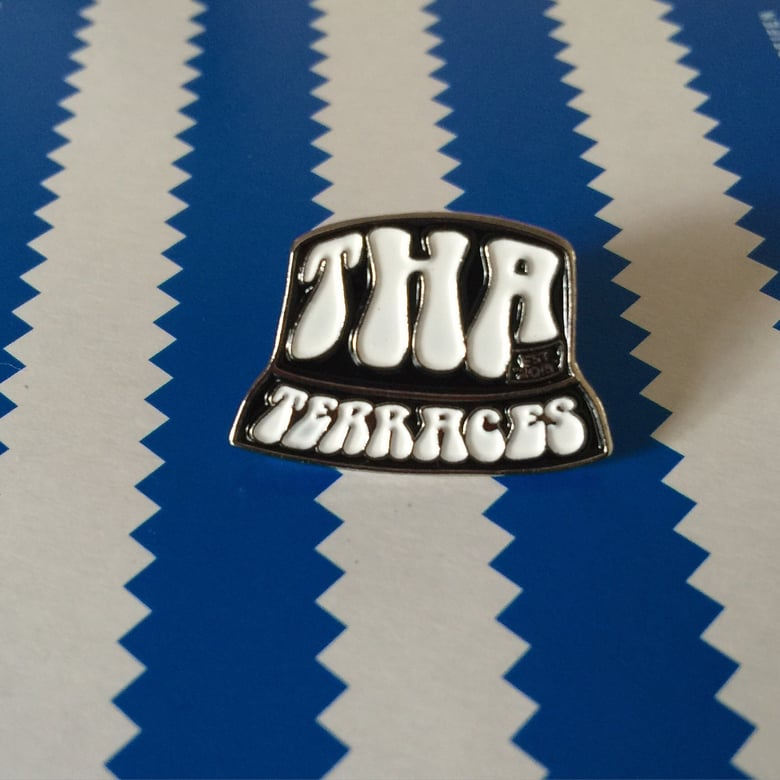 Image of Tha Terraces Black Hat Pin Badge