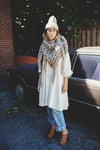Belleville wrap w/ fringe (shown in fawn-more colours)