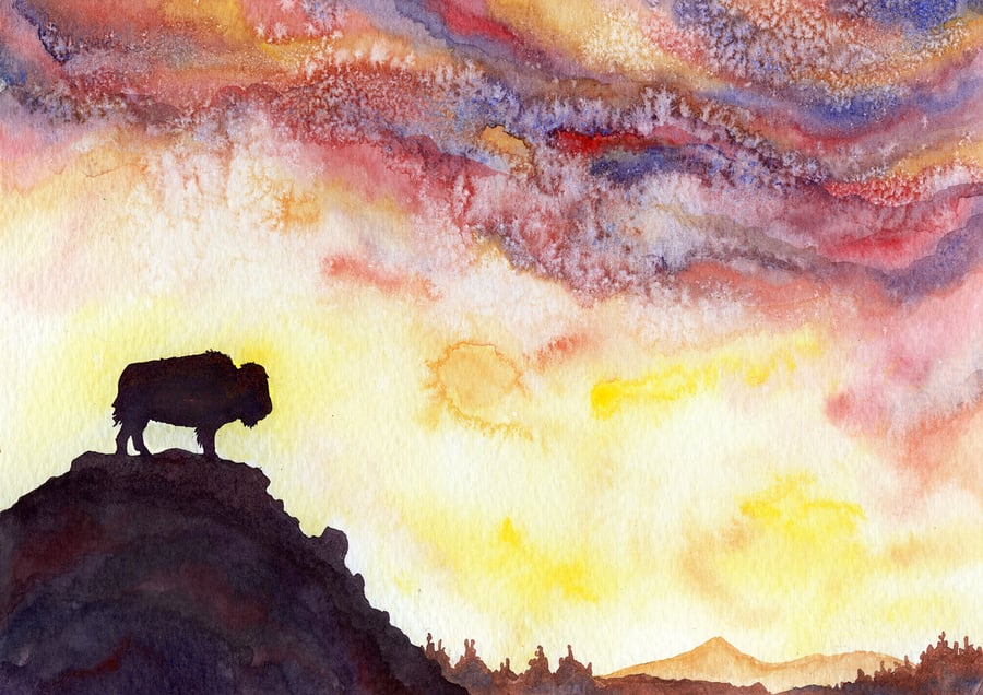 Image of Buffalo (A4 Fine Art Print)