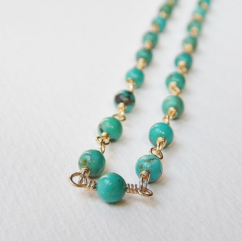 Image of Turquoise Necklace in Gold Fill