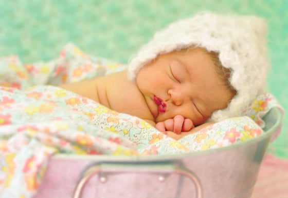 Image of Newborn Hand crocheted Baby hat