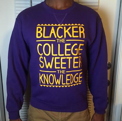 blacker the college sweeter the knowledge sweatshirt