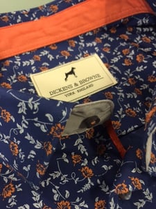 Image of DICKENS & BROWNE NAVY FLORAL SHIRT DB/01125