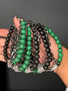 “Malachite” Chain Beaded Bracelet 