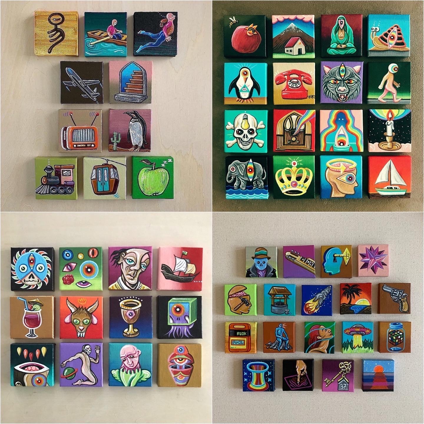 Image of Box set (dredg album collection of mini paintings) 