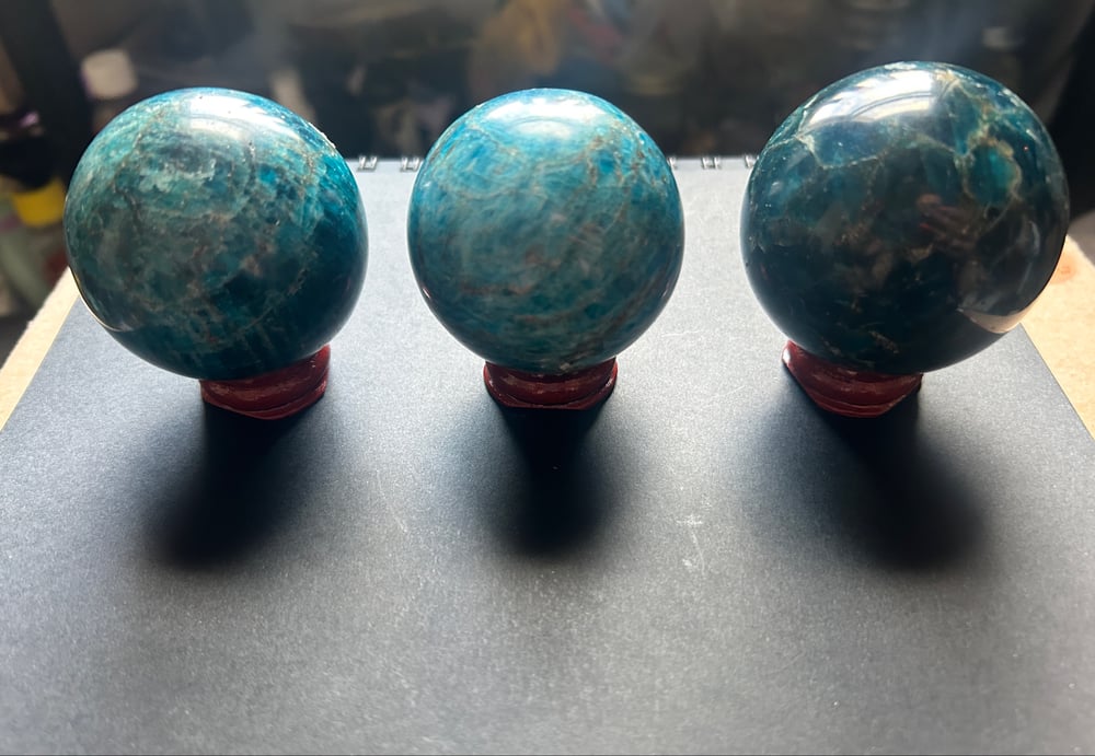 Blue Apatite Spheres