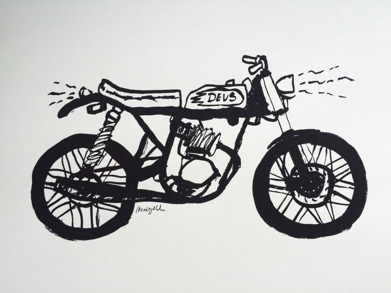 Image of Gouache Deus Ex Motorcycle