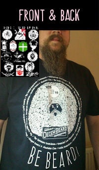 Image of Be Beard Decembeard T Shirt ( Front & Back Print ) - Inc UK P&P