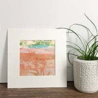 Image 1 of Abstract Landscape Monotype ~ 8x8 Inch Mat 