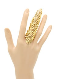 Image 1 of METAL MESH FULL FINGER RING