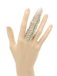 Image 3 of METAL MESH FULL FINGER RING