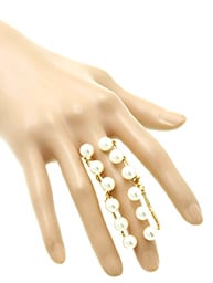 Image 1 of PEARL FULL FINGER RING
